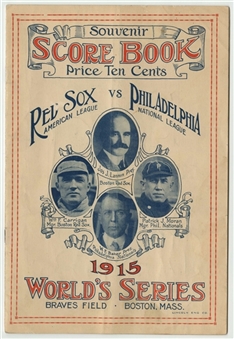 1915 World Series Boston Red Sox/Philadelphia Phillies  Program (Unscored)